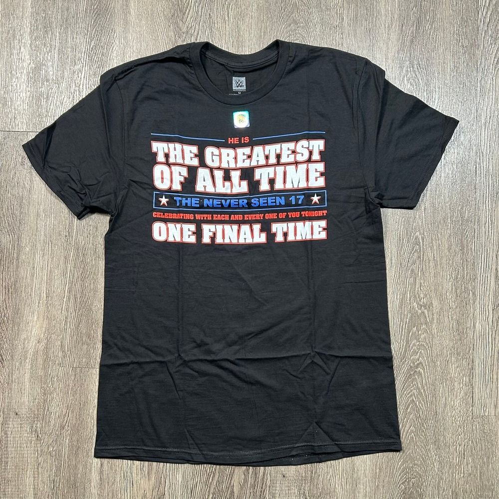 WWE John Cena‎ T-Shirt Size Medium Black Farewell Tour Greatest Of All Time New